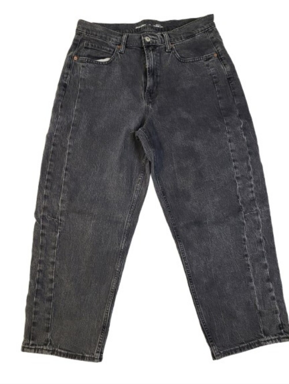 Old Navy High Rise Black Barrel Leg Jeans Casual Denim Women's size 12